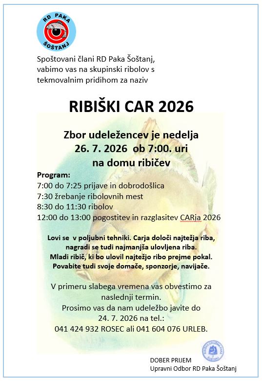 Read more about the article VABILO NA CAR 2026